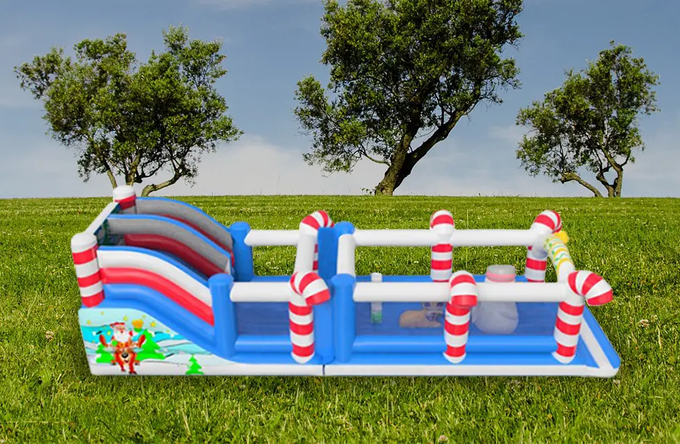 Château toboggan gonflable Noël location anniversaire, fête et événement Catcha!